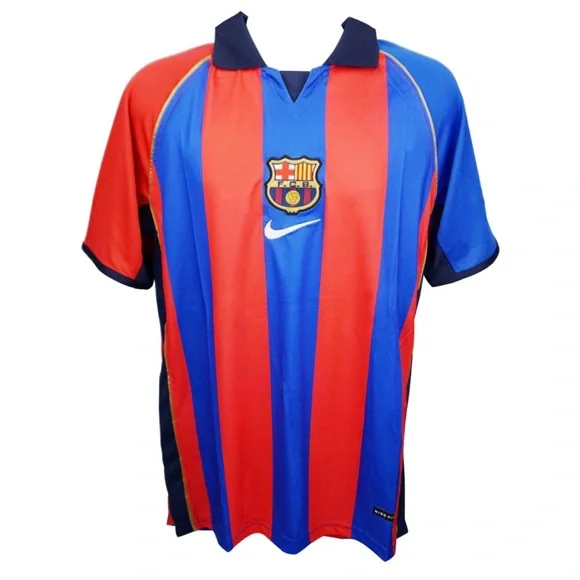 Rivaldo Signed FC Barcelona Nike Authentic Jersey With COA (Beckett) Size M